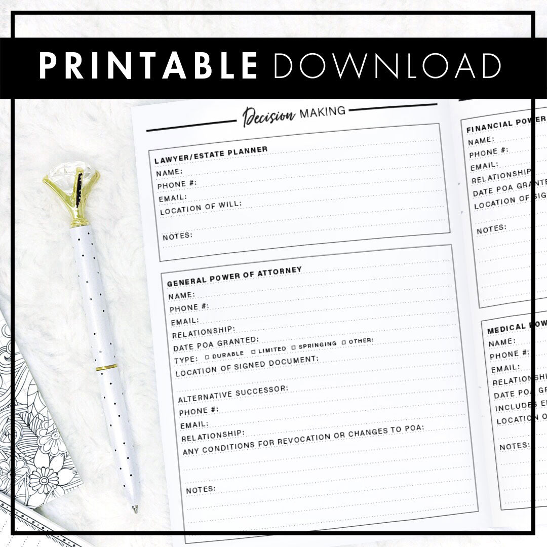 The Death Planner | Printable