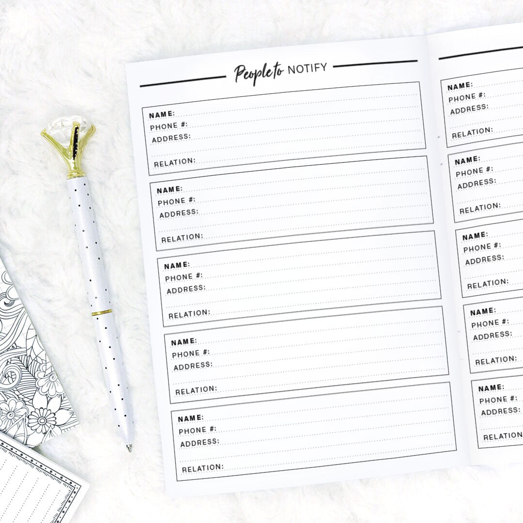 The Death Planner | Printable