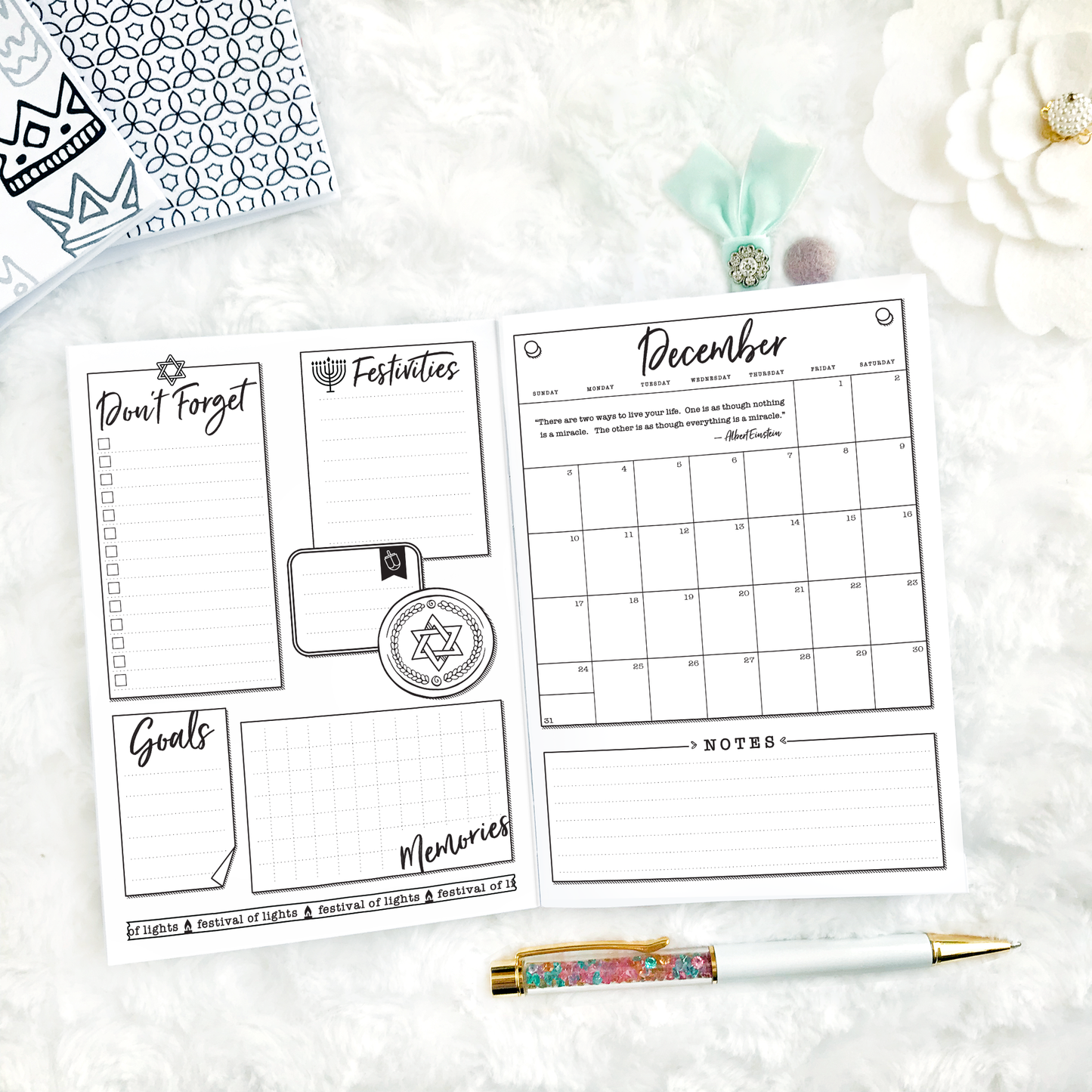 Hanukkah Planner & Memory Keeper - 2024 | Printable