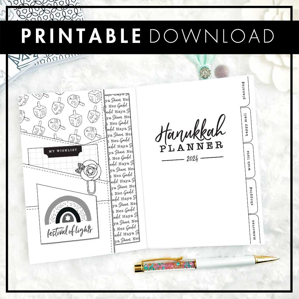 Hanukkah Planner & Memory Keeper - 2024 | Printable