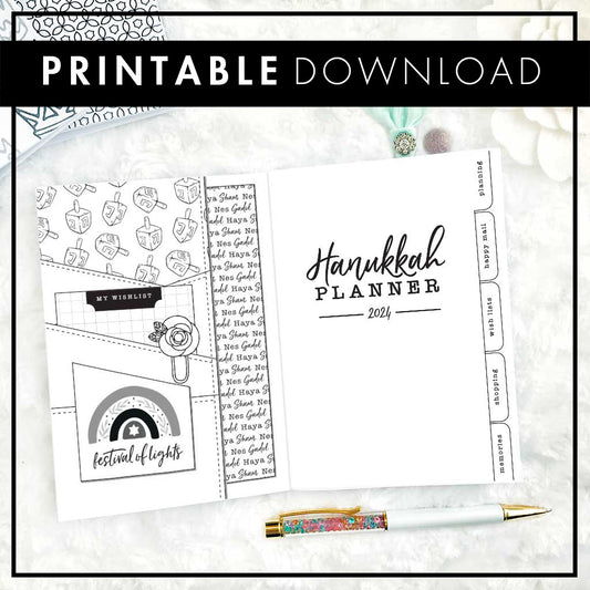Hanukkah Planner & Memory Keeper - 2024 | Printable