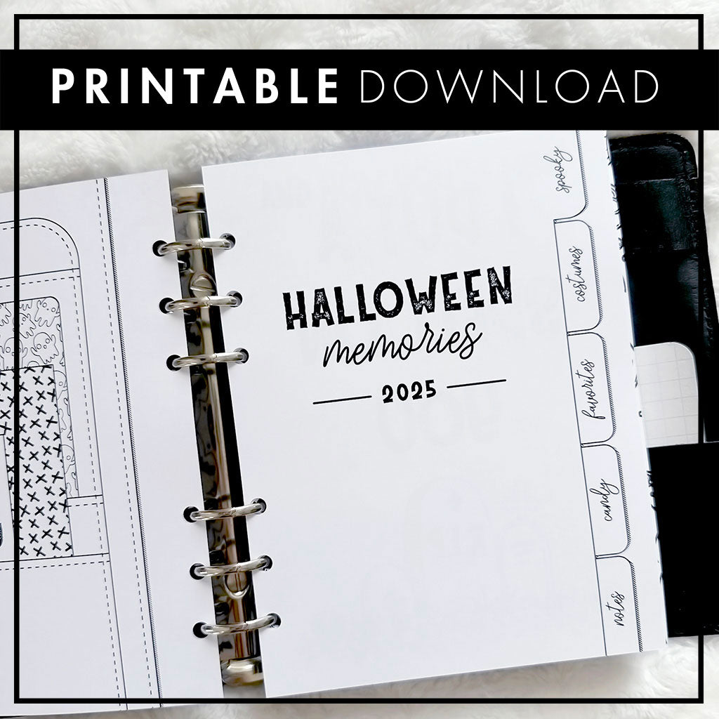 Halloween Planner & Memory Keeper - 2025 | Printable