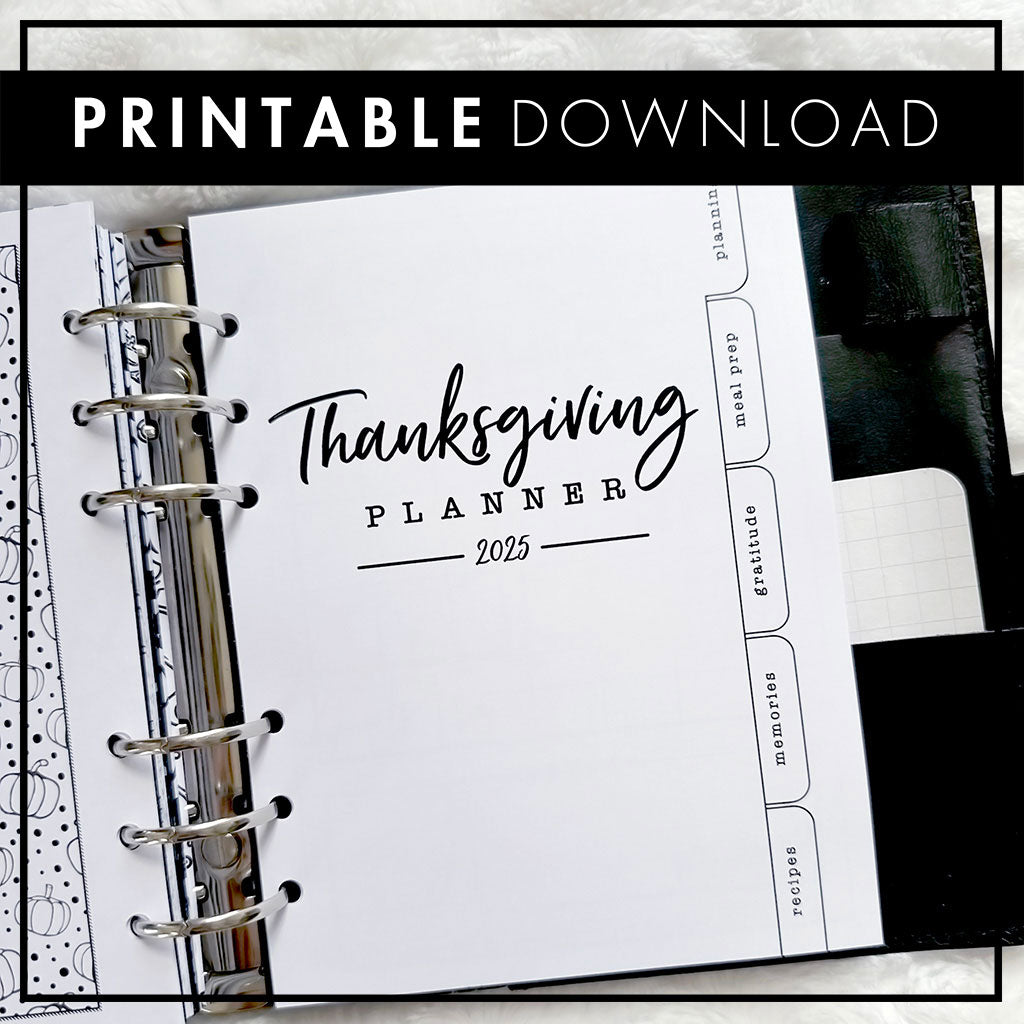 Thanksgiving Planner & Memory Keeper - 2025 | Printable