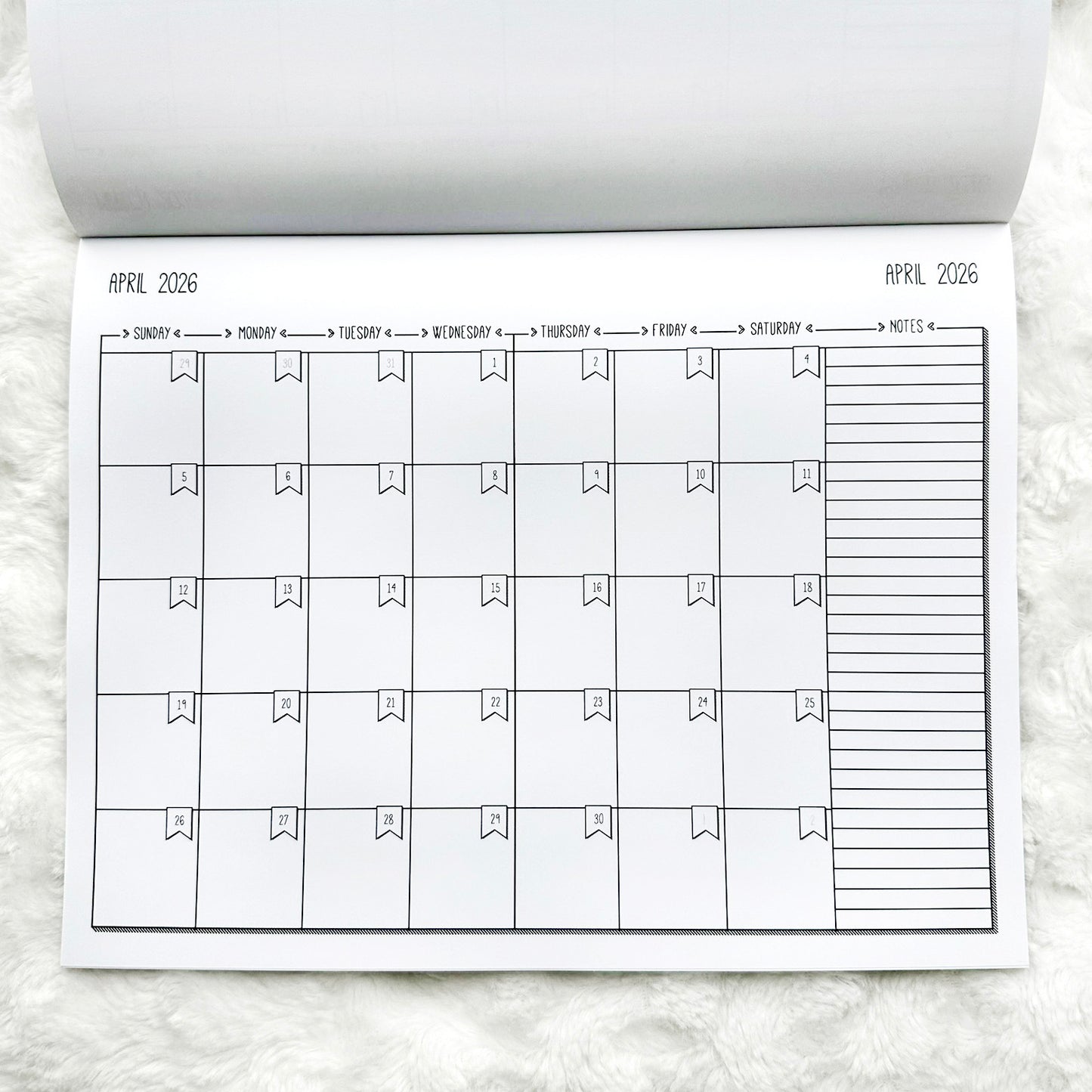 2026 Calendar - Doodle Style | Notepad | Printed