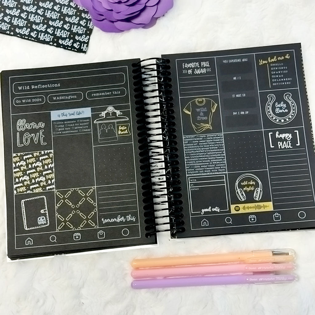 Wild Memories Insert | Go Wild 2024 Official Merchandise | Blackout | Printed