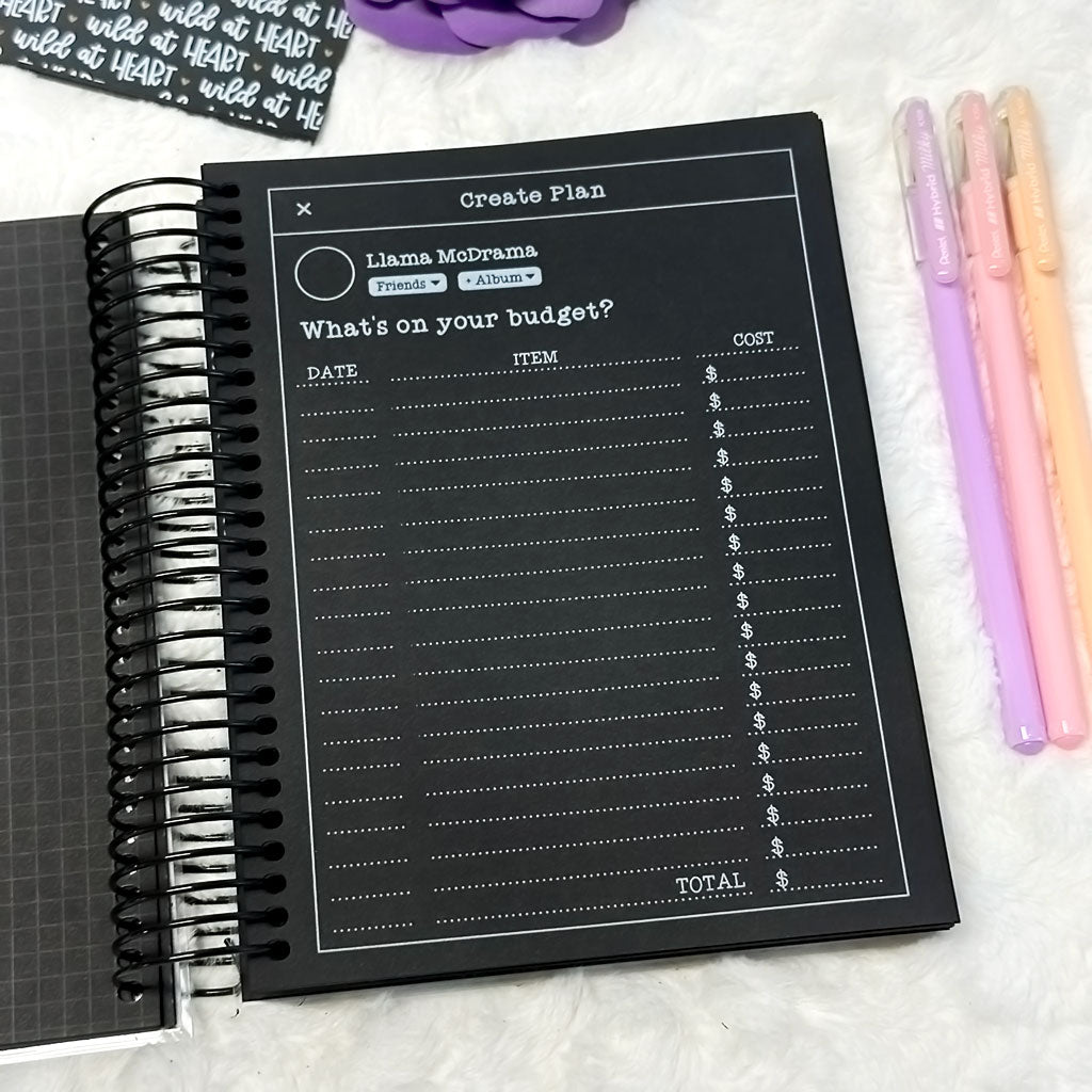 Go Wild Blackout Coiled Planner | Go Wild 2024 Official Merchandise | Printed