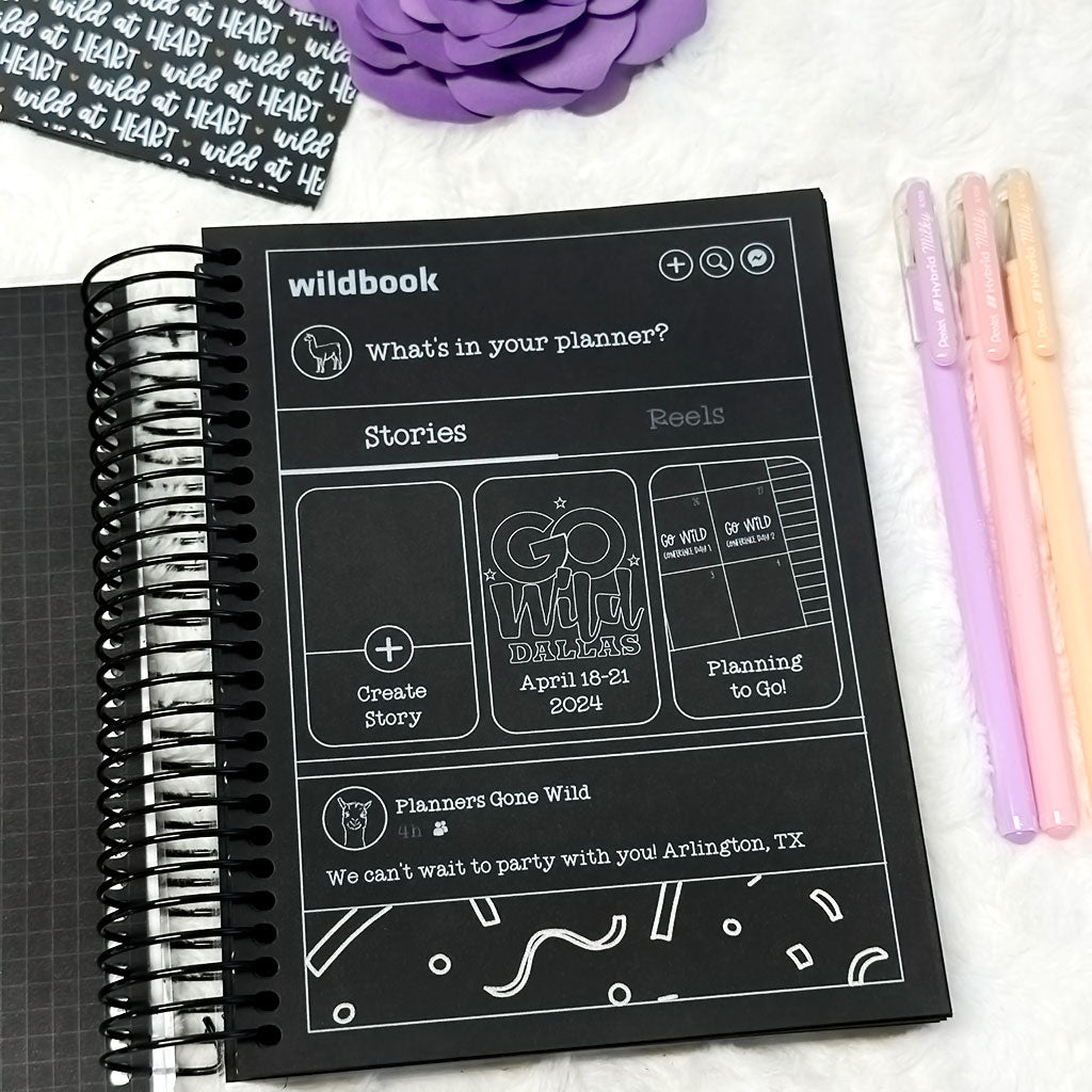 Wild Planning Insert | Go Wild 2024 Official Merchandise | Blackout | Printed