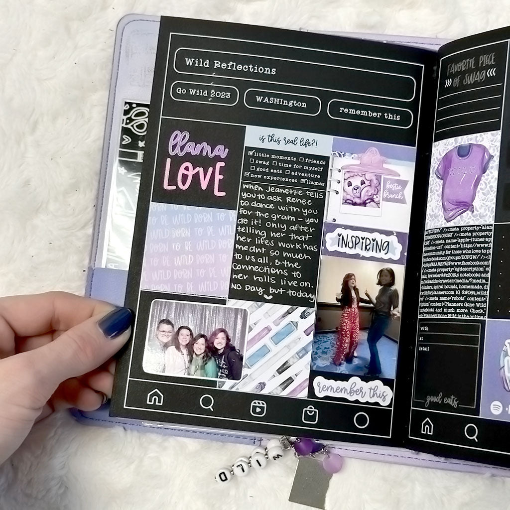 Wild Memories Insert | Go Wild 2024 Official Merchandise | Blackout | Printed