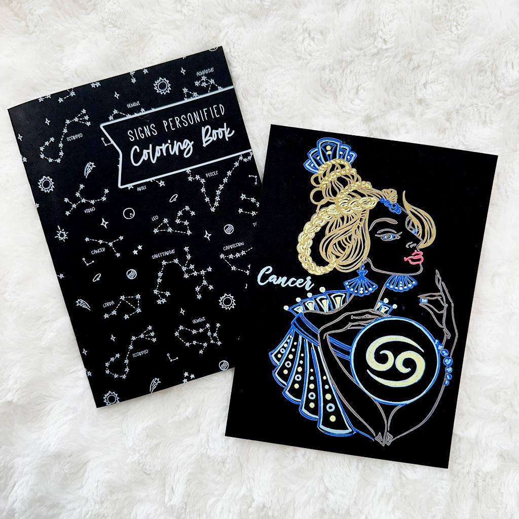 Signs Personified Coloring | Blackout | Printed