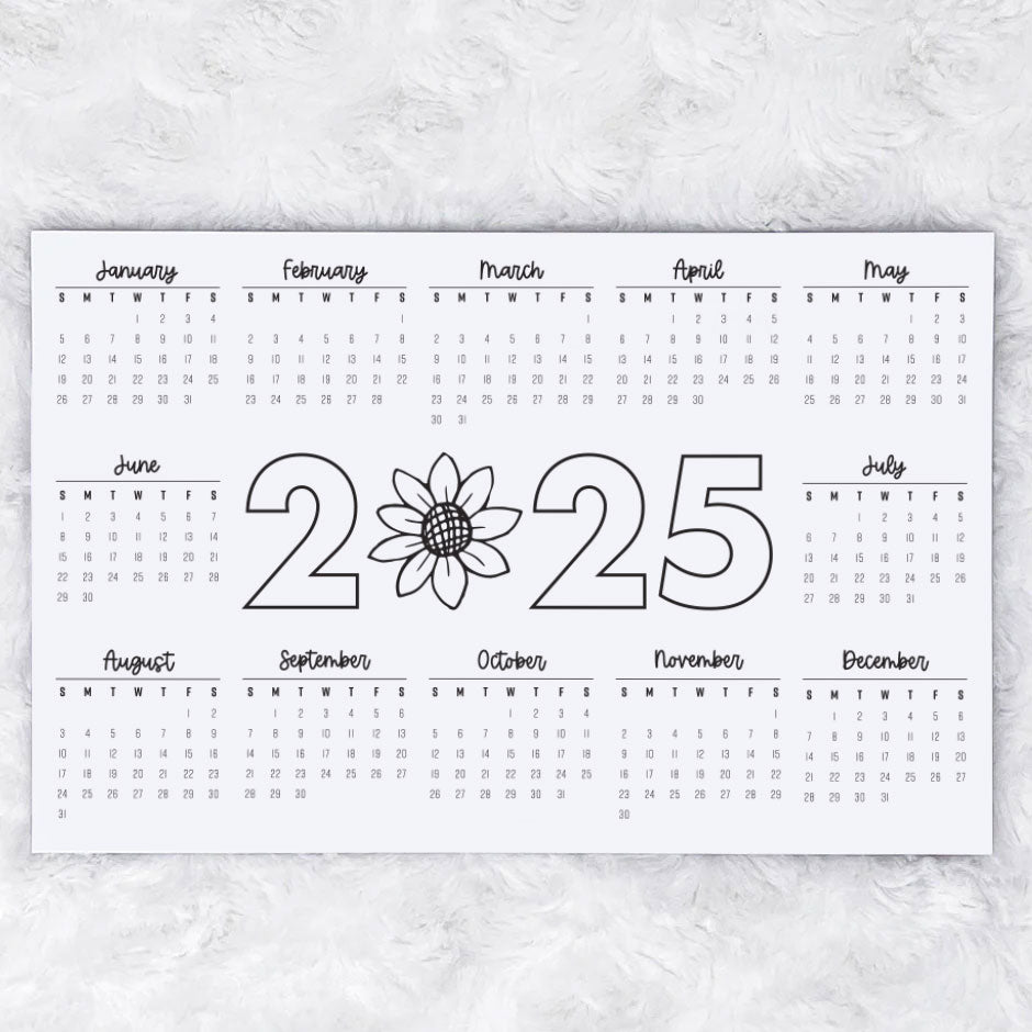 2025 Floral Monthly - Horizontal | Notepad | Printed