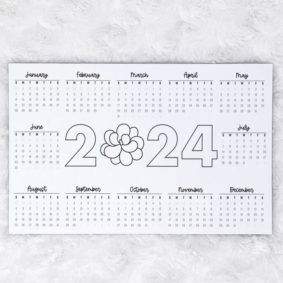 2024 Succulent Monthly - Horizontal | Notepad | Printed