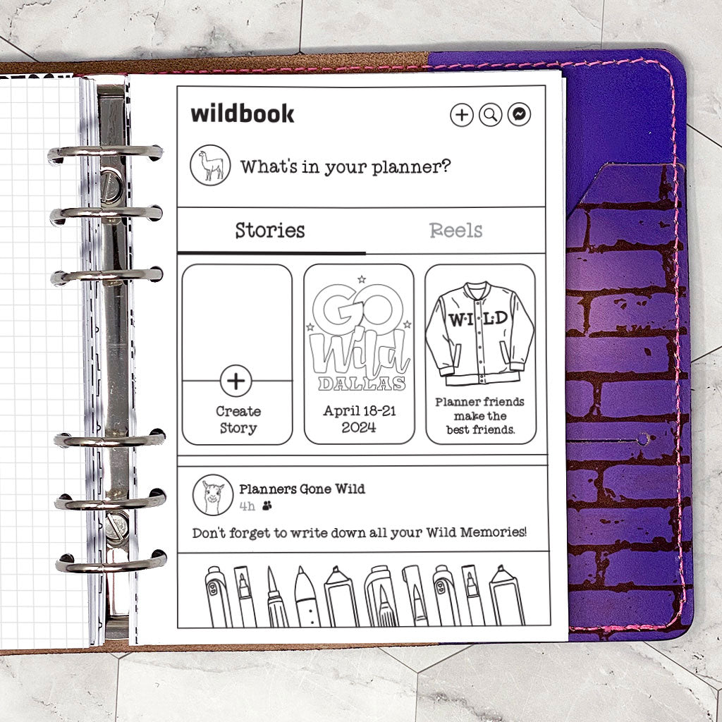 Wild Memories Insert | Go Wild 2024 Official Merchandise | Printable