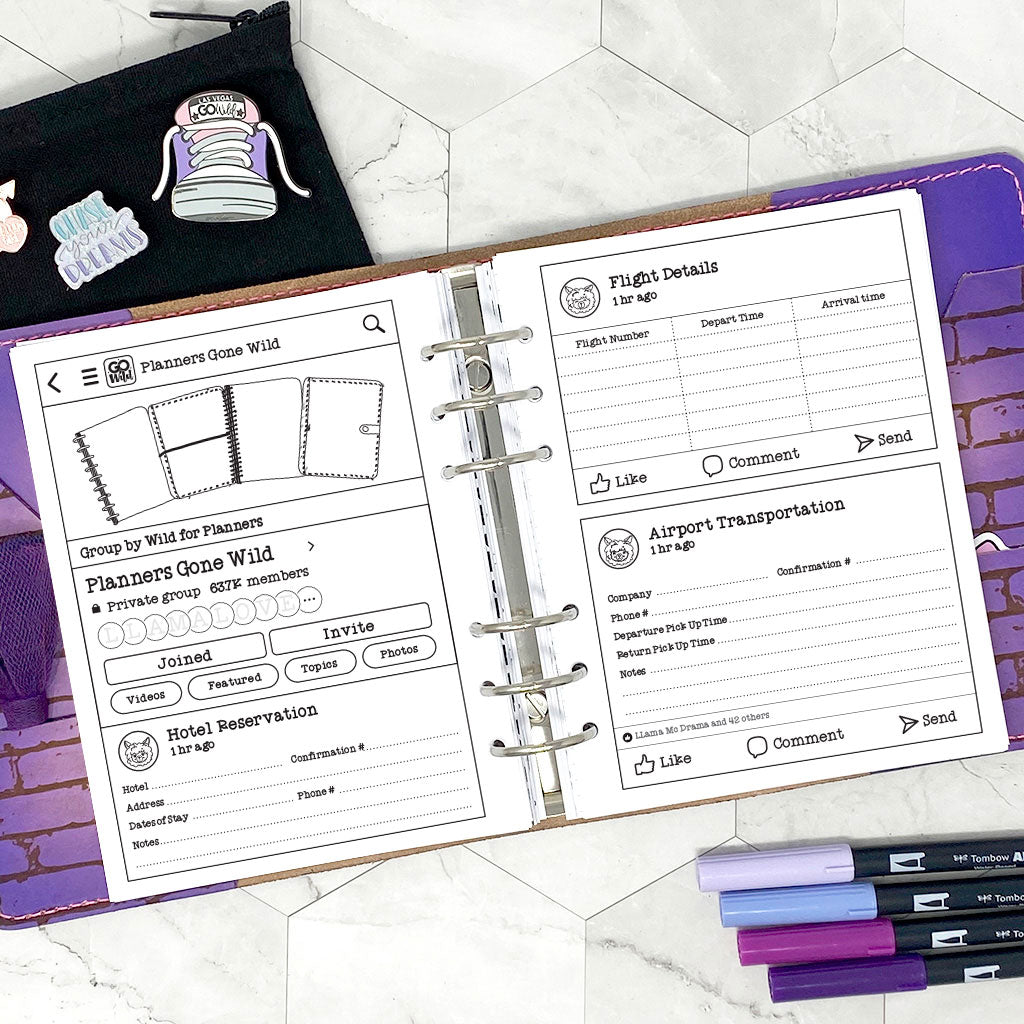 Wild Planning Insert | Go Wild 2024 Official Merchandise | Printed