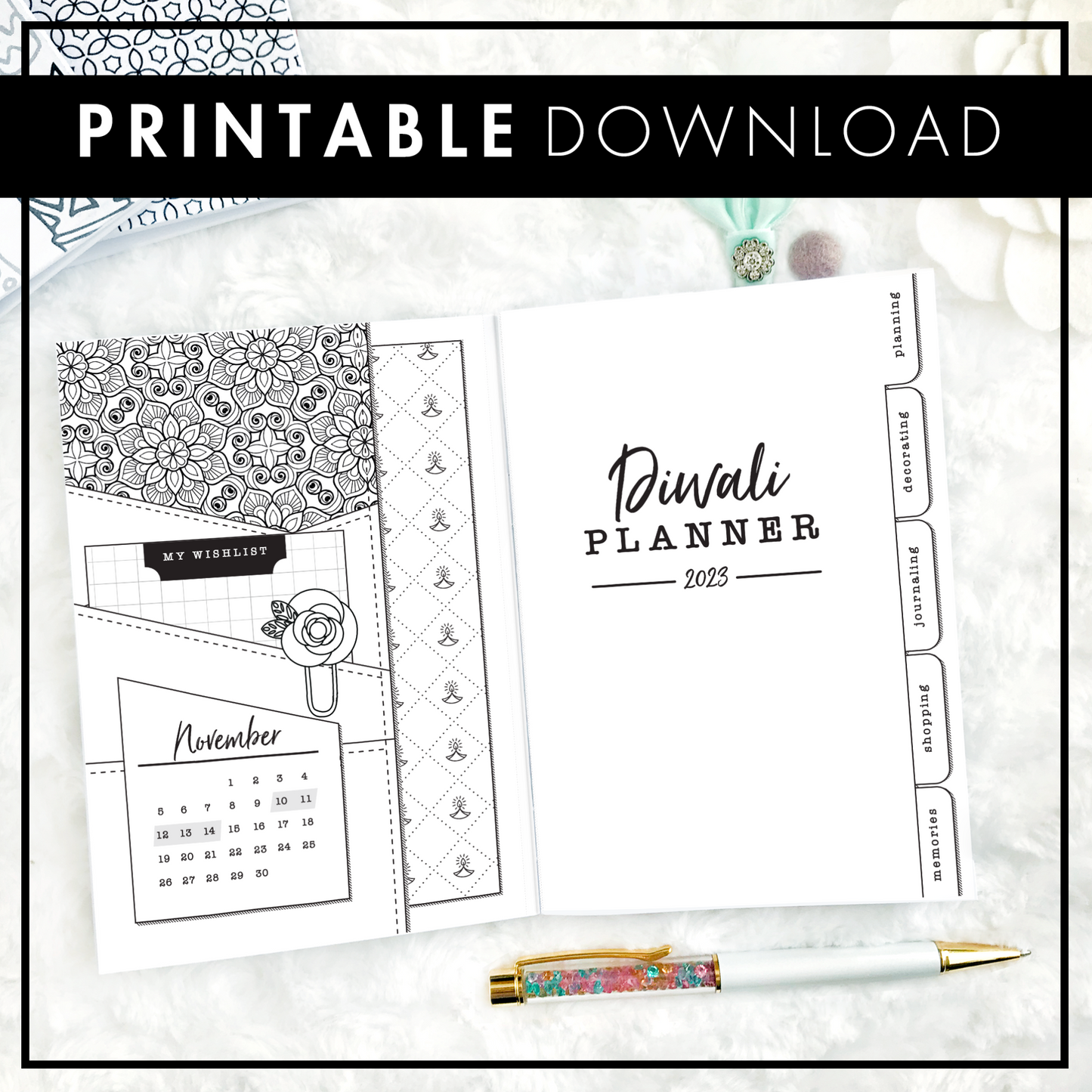 Diwali Planner & Memory Keeper - 2023 | Printable