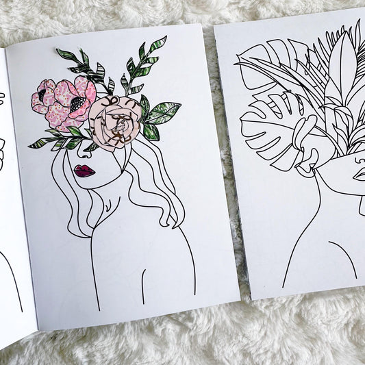 Washi Workbook - Floral Faces | Printed