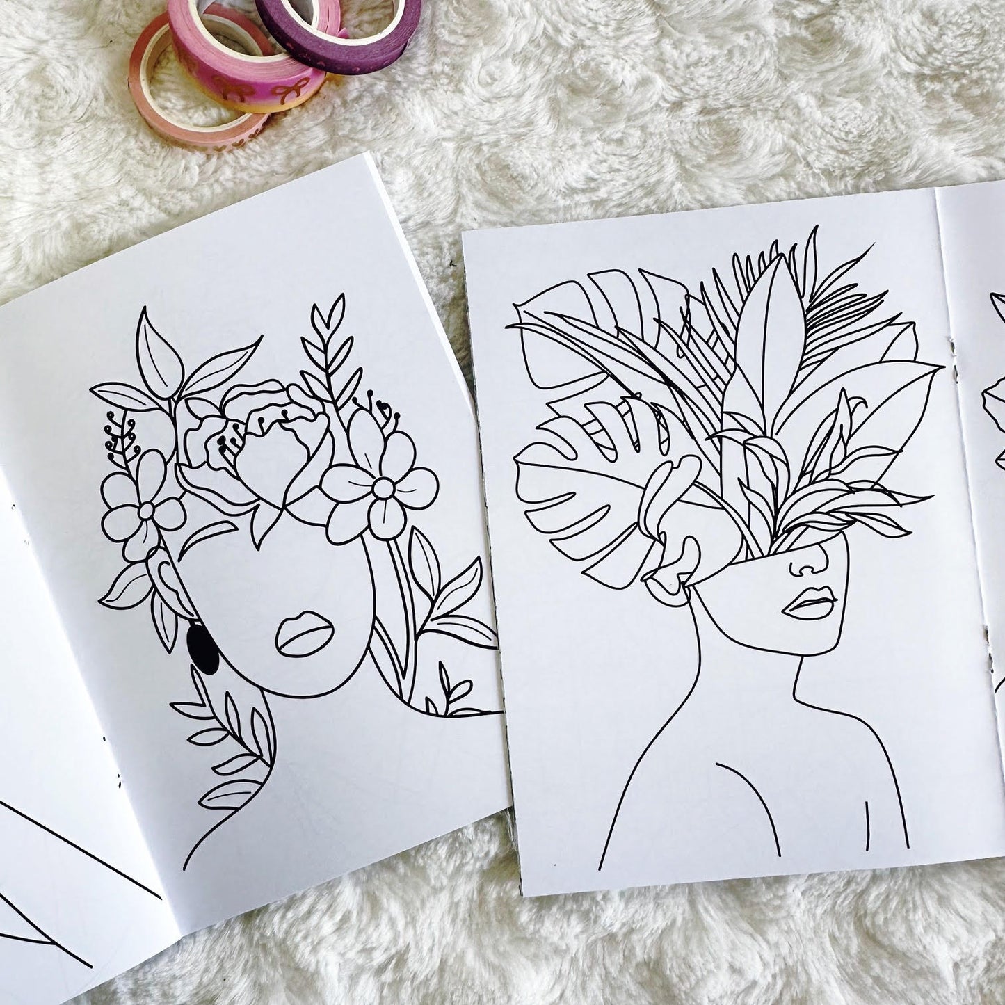 Washi Workbook - Floral Faces | Printed