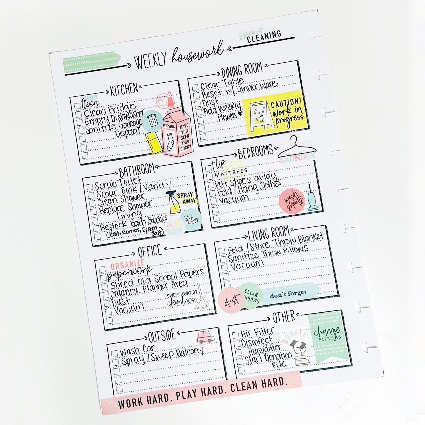 House Cleaning Planner | Printed