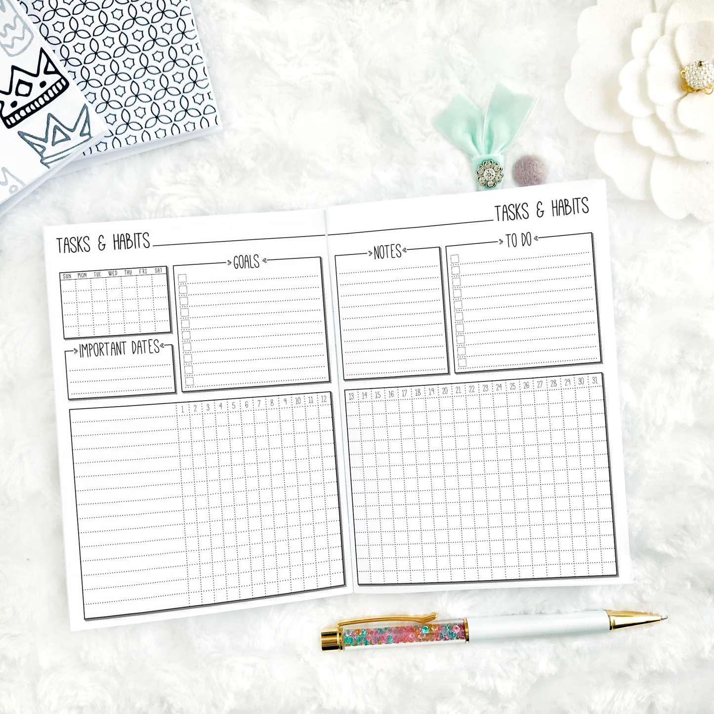 The Phoebe Monthly + Trackers | Printed