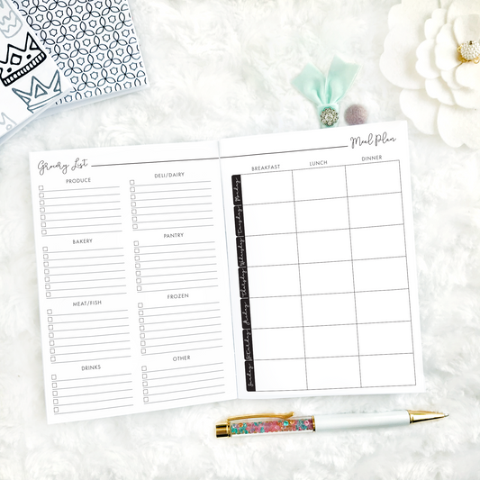 Weekly Meal Planner & Grocery List | Printed