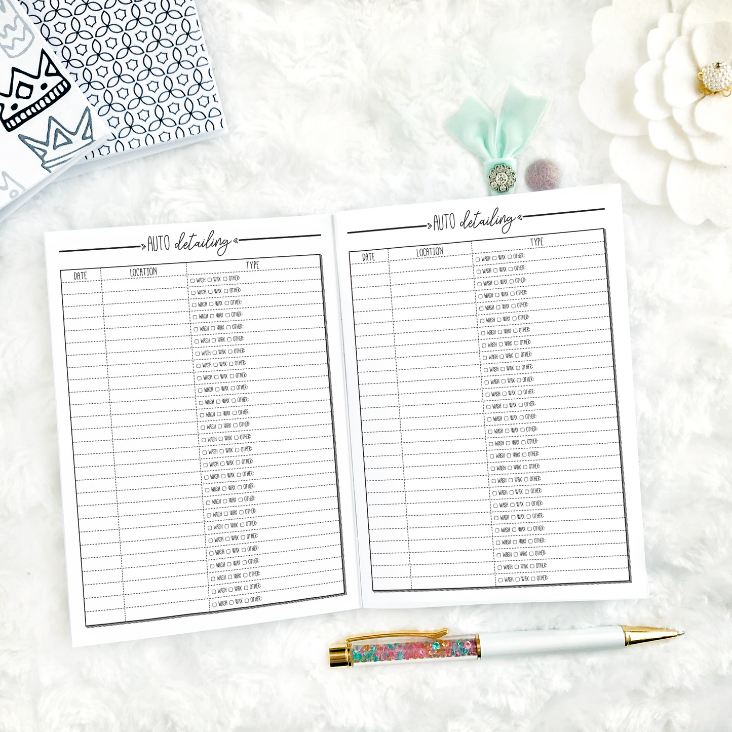 Auto Care Planner | Printed