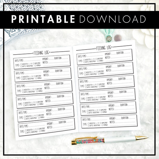 Baby Feeding Tracker | Printable