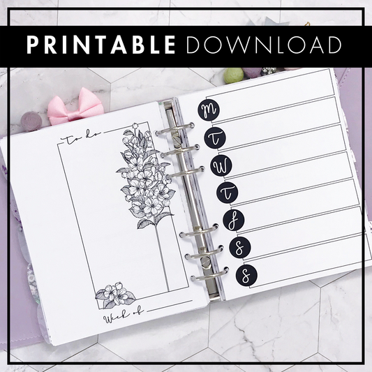 Themed Horizontal Weekly - Botanical Series | Printable