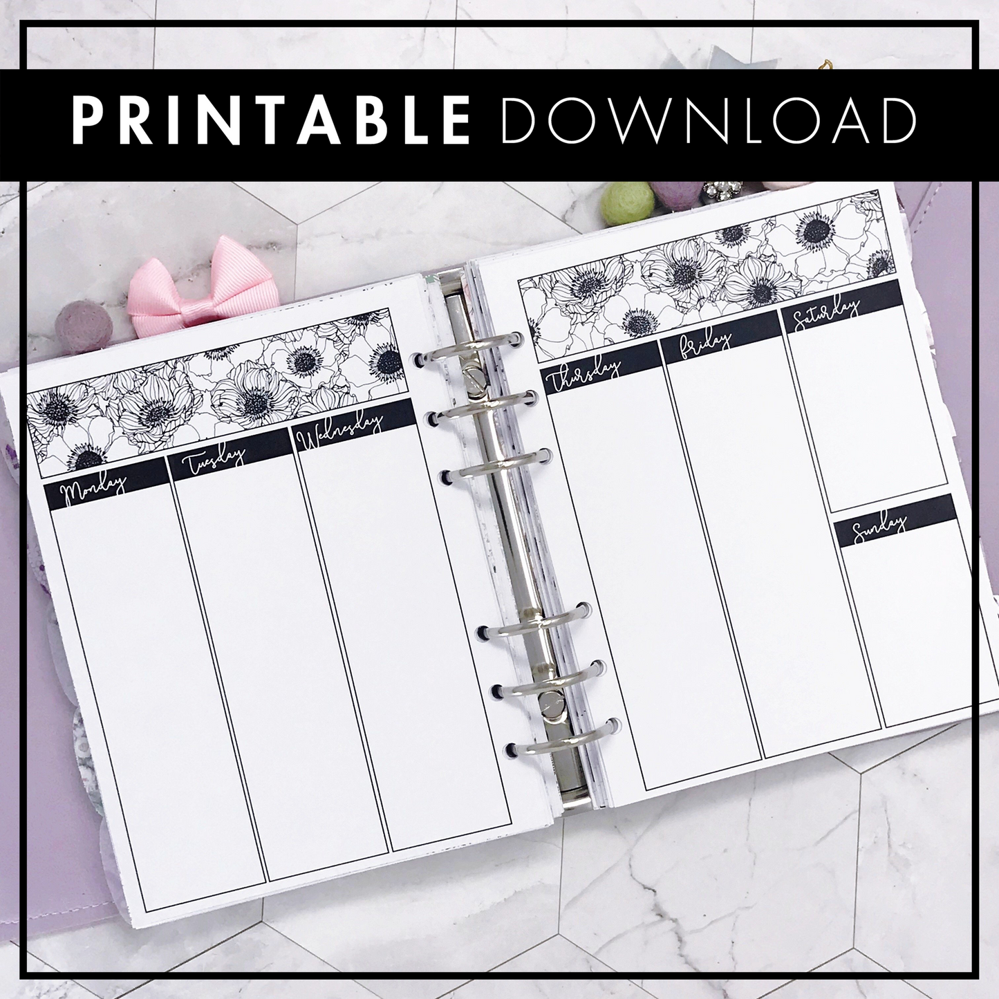 Themed Vertical Weekly - Botanical Series | Printable