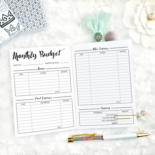 Monthly Budget Planner Pages