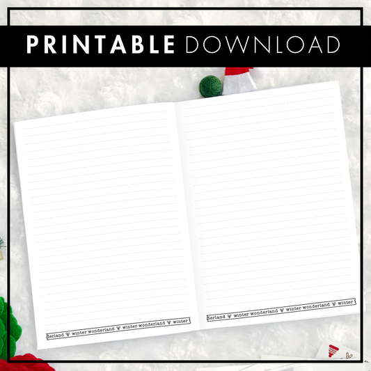 Christmas Lined Pages | Printable