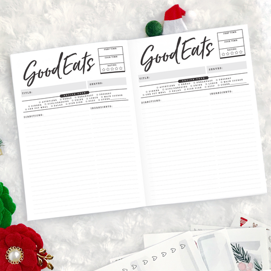 Christmas Recipe Keeper | Printed