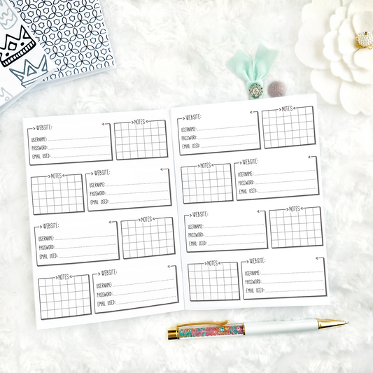 Password Tracker | Printed