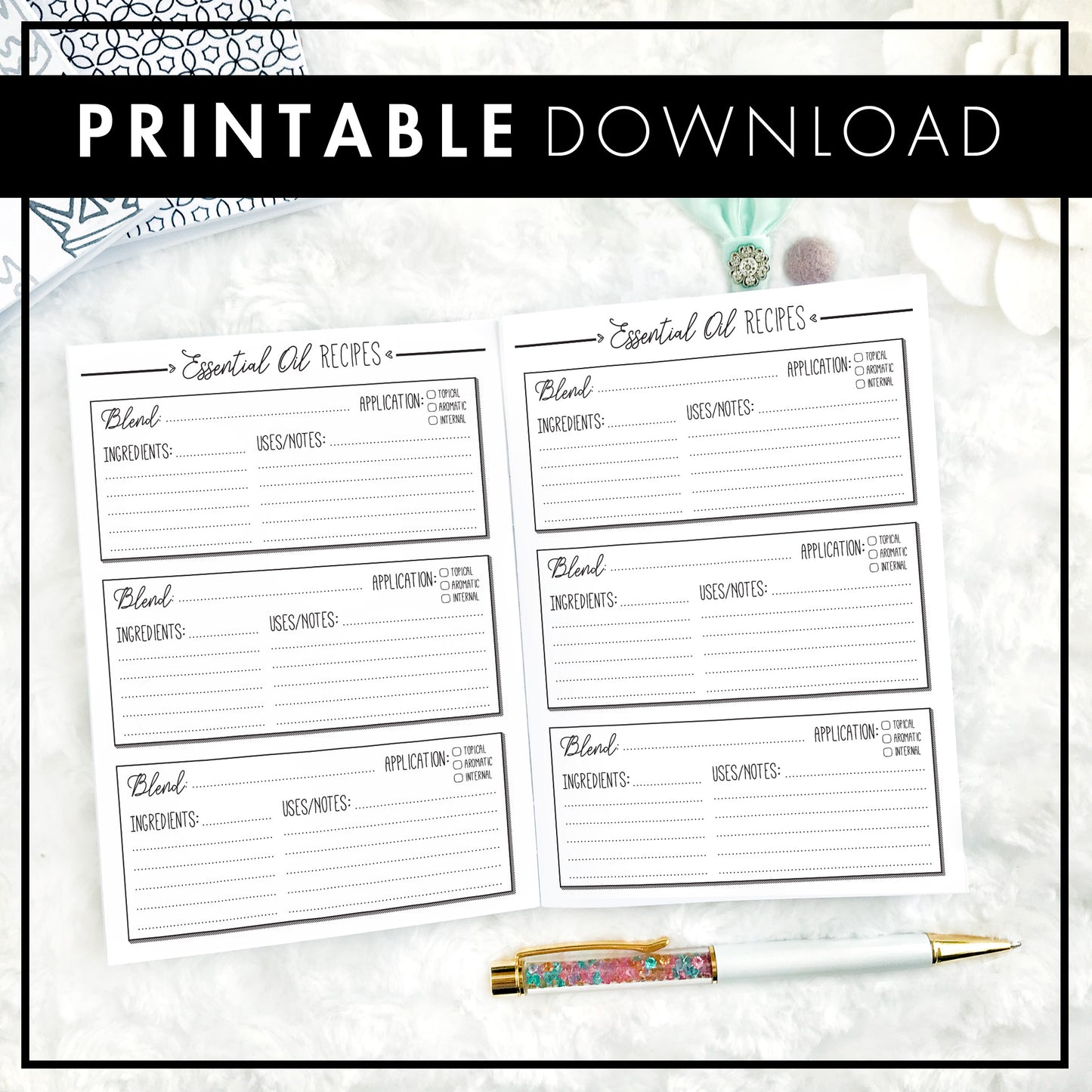 Essential Oil Tracker | Printable