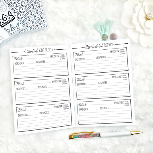 Essential Oil Tracker | Printed