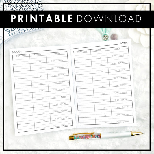 Executive - Swaps Tracker | Printable