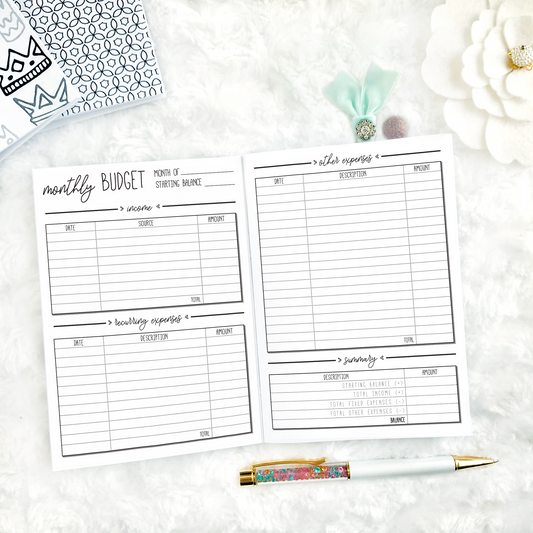Budgeting Monthly | Printed