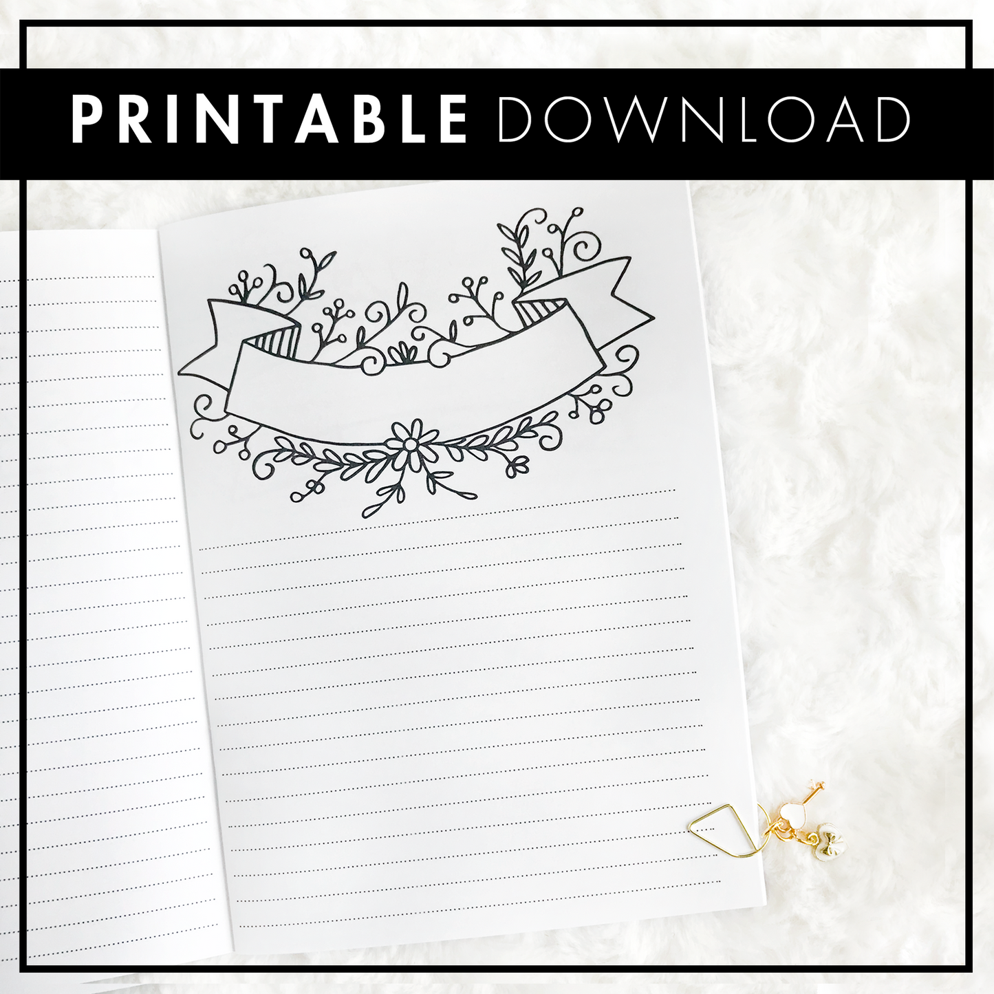 Floral Notes | Printable