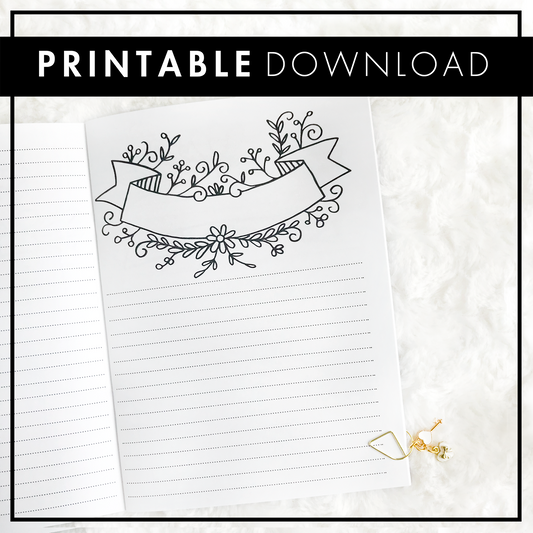 Floral Notes | Printable