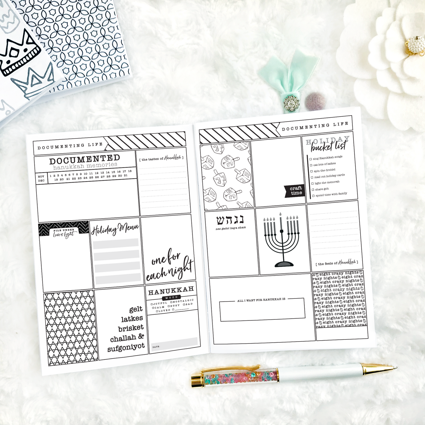 Hanukkah Planner & Memory Keeper - 2024 | Printable