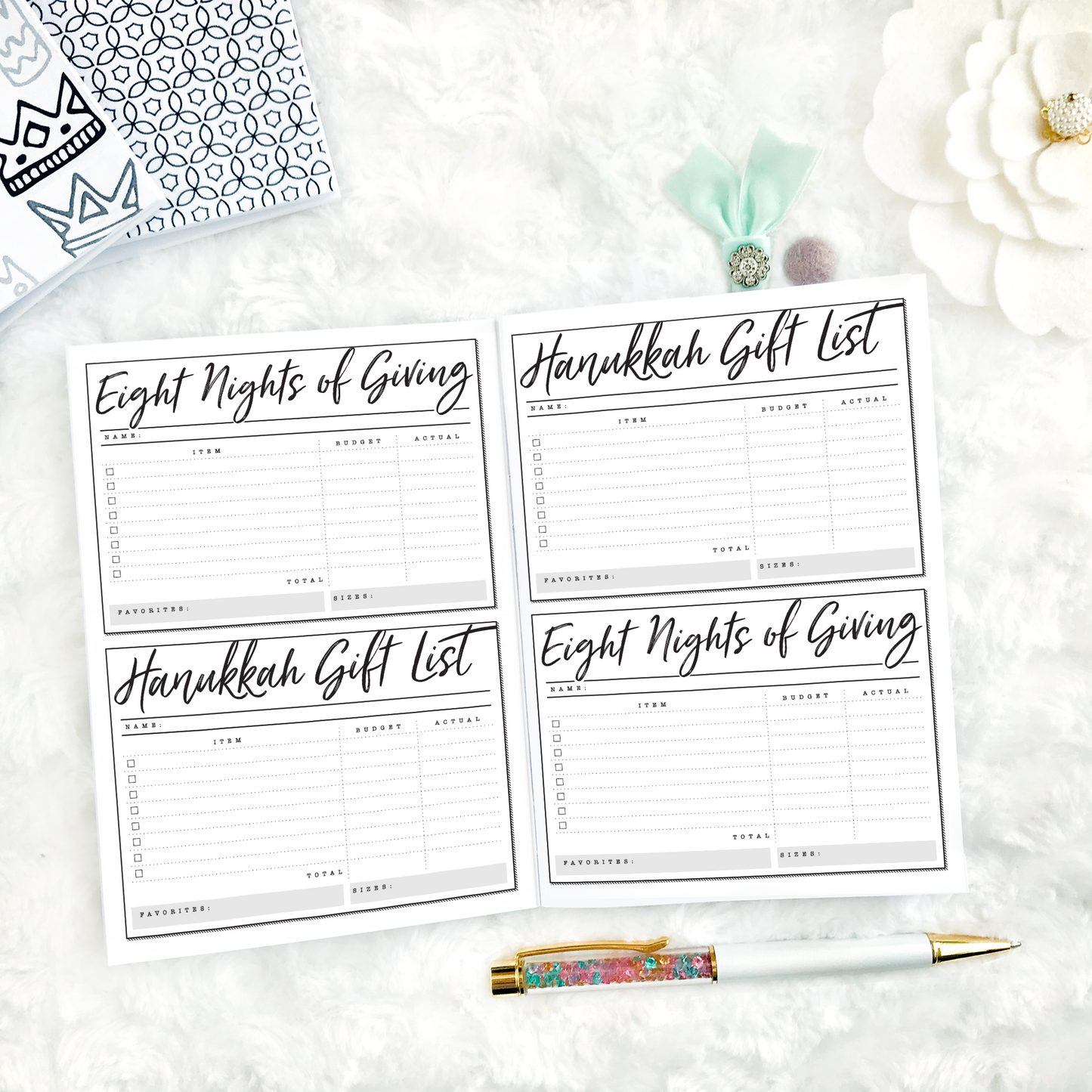 Hanukkah Planner & Memory Keeper - 2024 | Printable