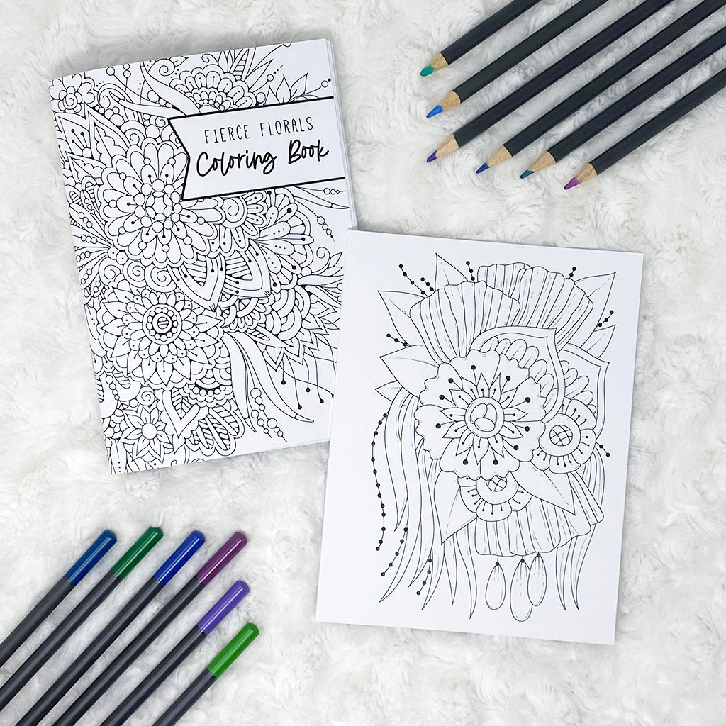 Fierce Florals Coloring | Printed
