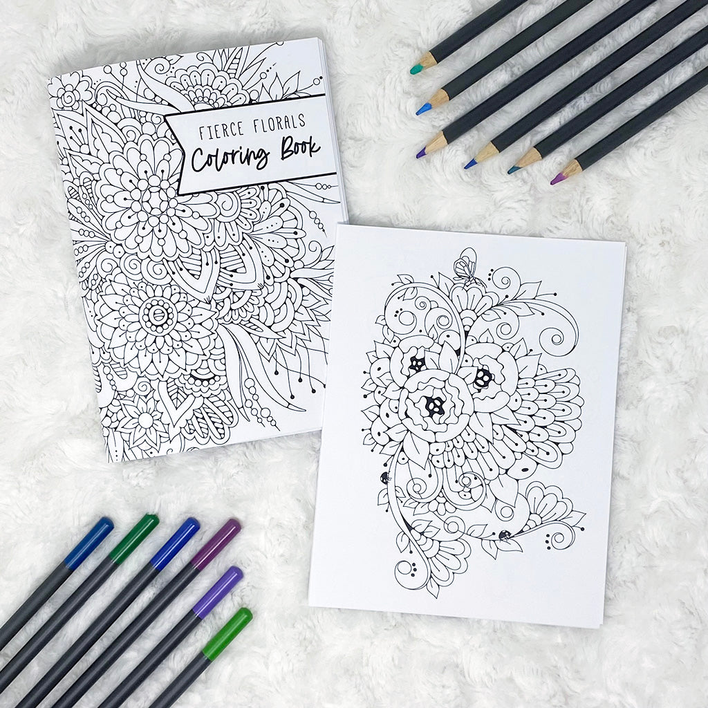 Fierce Florals Coloring | Printed
