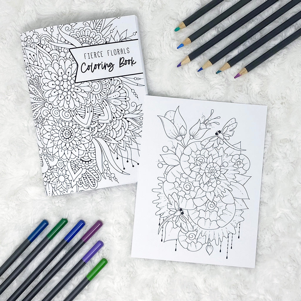 Fierce Florals Coloring | Printed