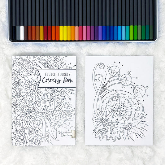 Fierce Florals Coloring | Printed