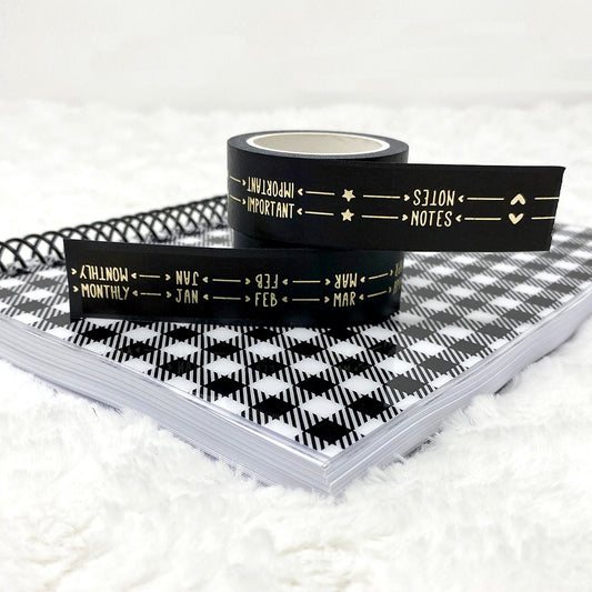 Foiled Tab Washi Tape - Champagne | RTS