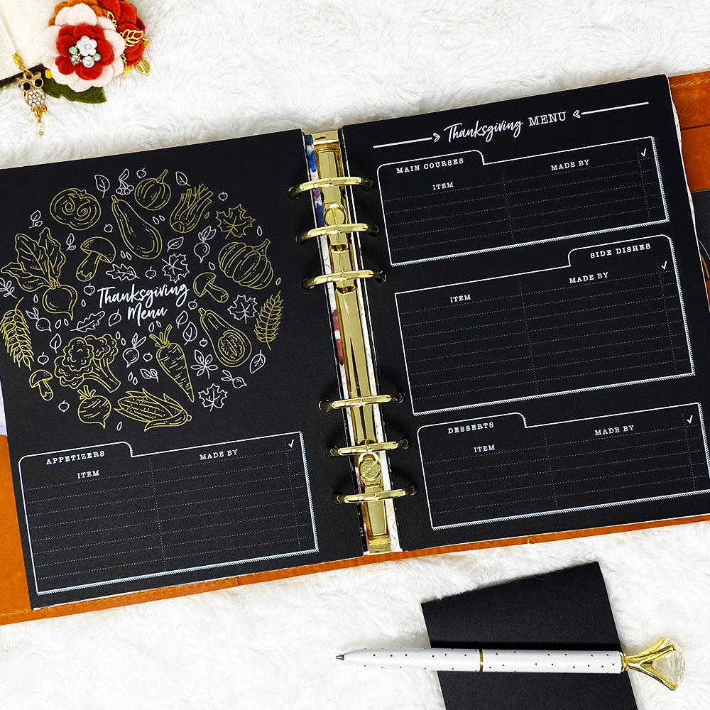 Thanksgiving Planner & Memory Keeper - 2024 | Blackout | Printed