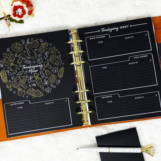 Thanksgiving Planner & Memory Keeper - 2025 | Blackout | Printed