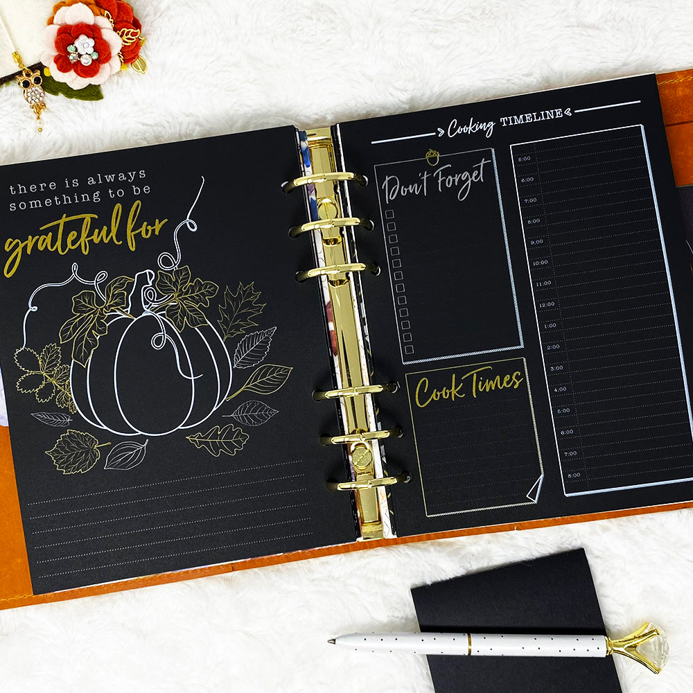 Thanksgiving Planner & Memory Keeper - 2025 | Blackout | Printed