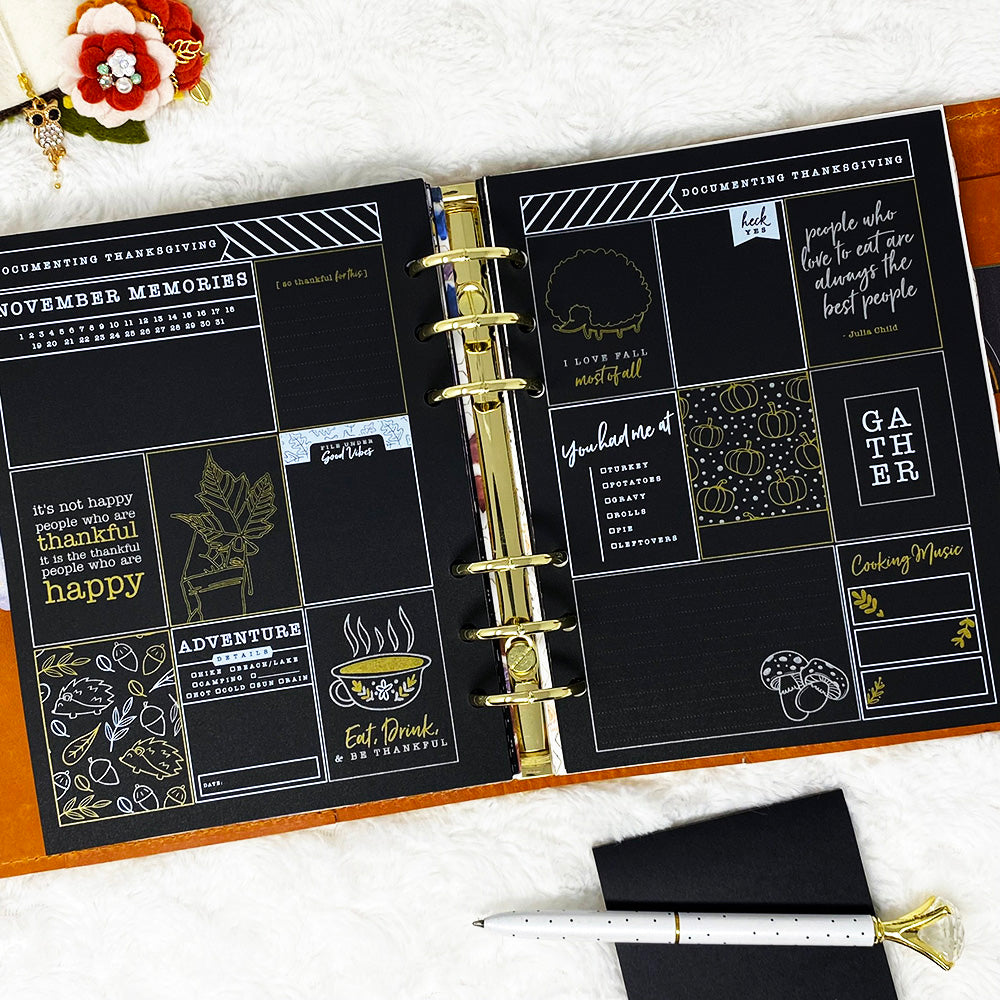 Thanksgiving Planner & Memory Keeper - 2025 | Blackout | Printed