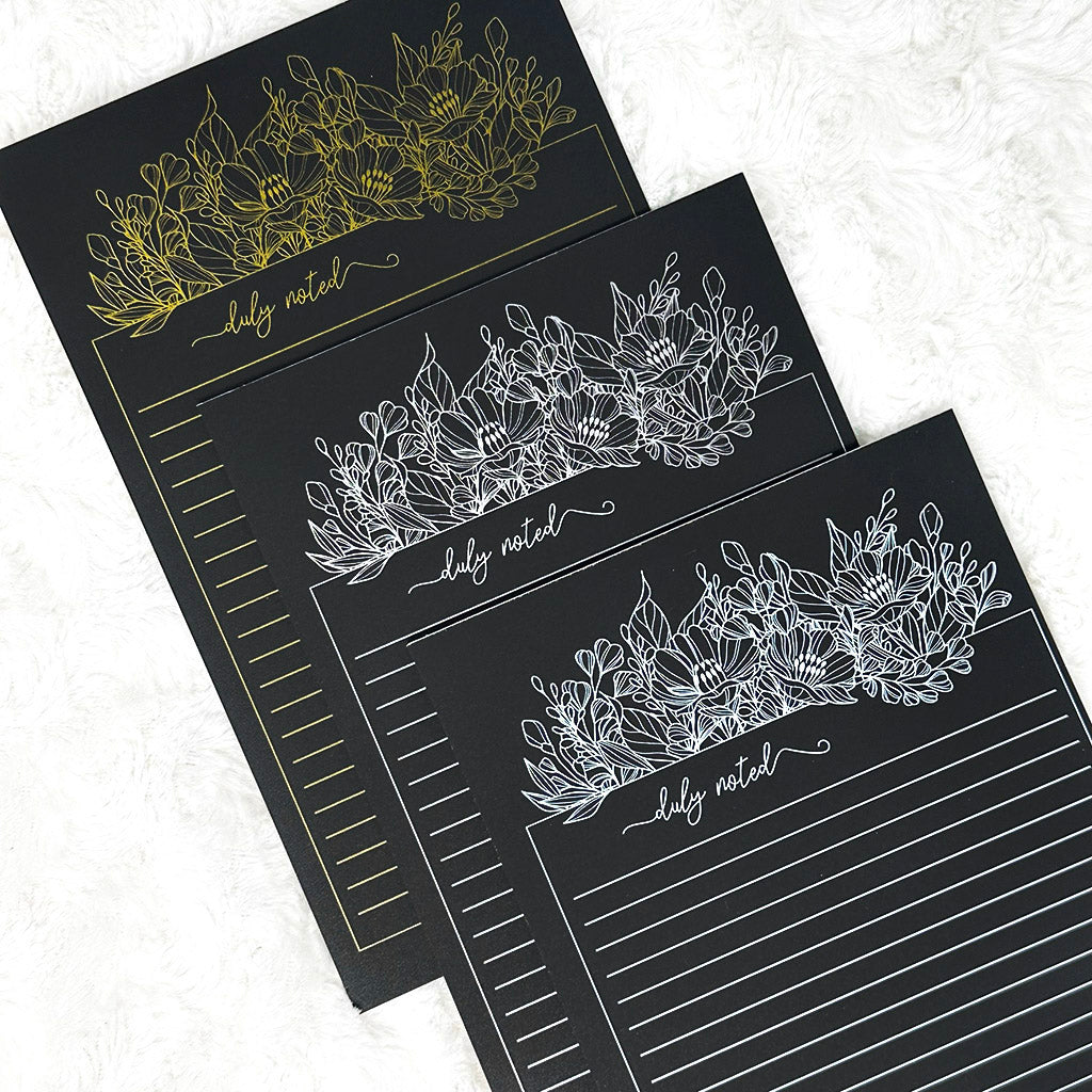 Duly Noted | Notepad | Blackout