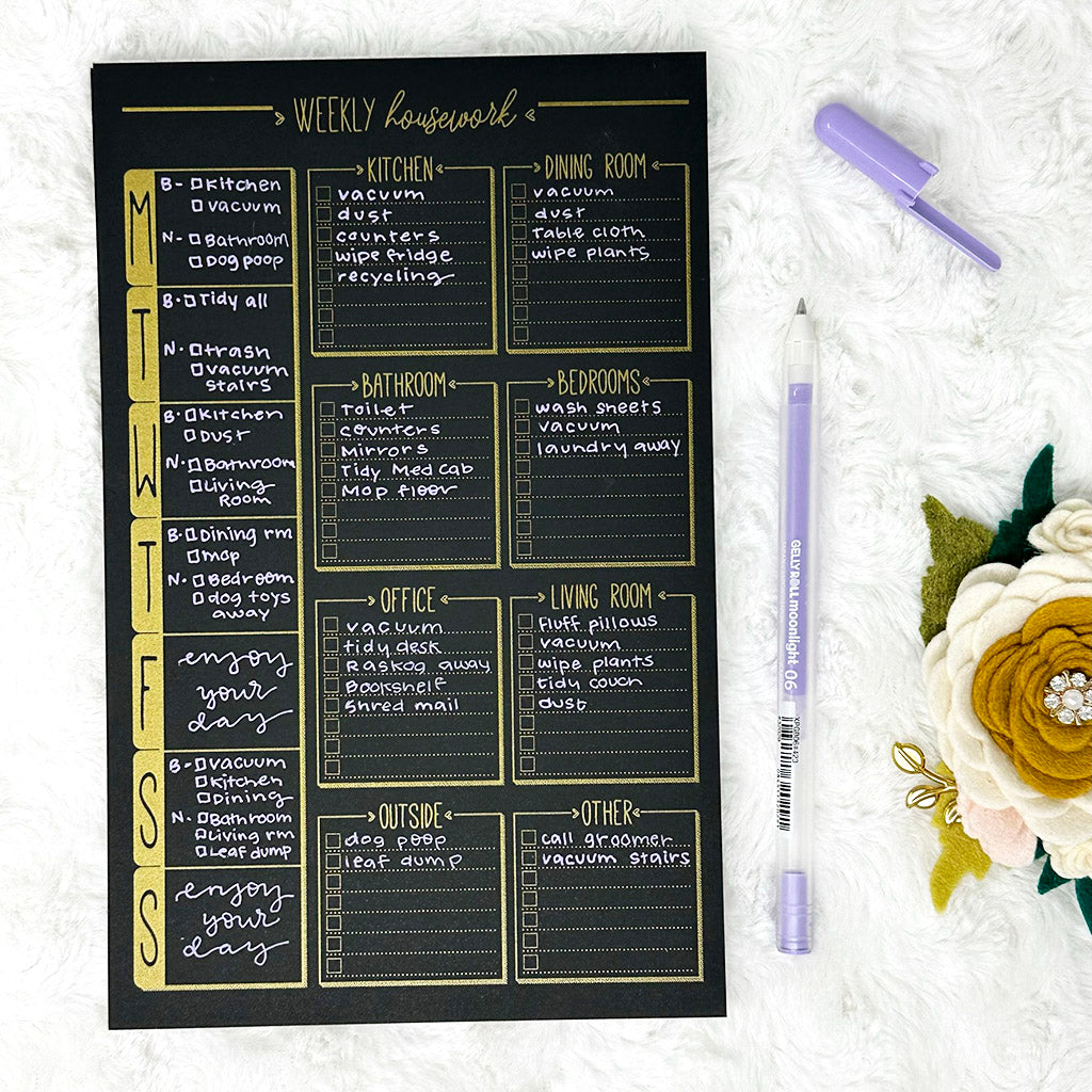 House Cleaning Tasklist | Notepad | Blackout